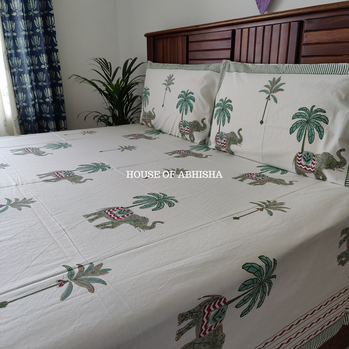 Rambagh Hand Block Premium Bedsheet Set