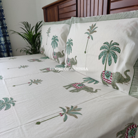 Rambagh Hand Block Premium Bedsheet Set