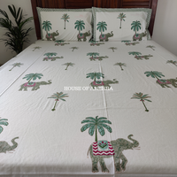 Rambagh Hand Block Premium Bedsheet Set