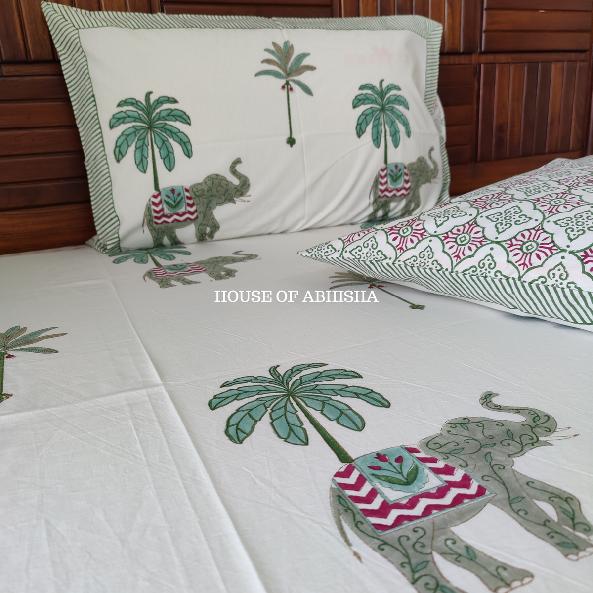 Rambagh Hand Block Premium Bedsheet Set