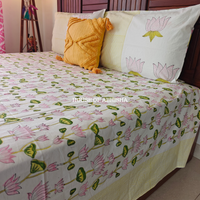 Kamal Kyari Hand Block Premium Bedsheet Set
