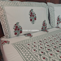 Gharana Hand Block Premium Bedsheet Set