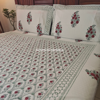 Gharana Hand Block Premium Bedsheet Set