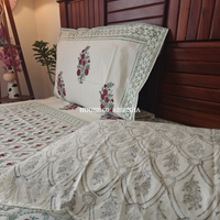 Gharana Hand Block Premium Bedsheet Set