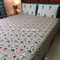 Mehfil Hand Block Premium Bedsheet Set