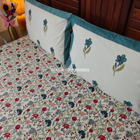 Mehfil Hand Block Premium Bedsheet Set