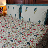 Mehfil Hand Block Premium Bedsheet Set