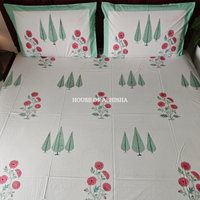 Saanjh Hand Block Premium Bedsheet Set