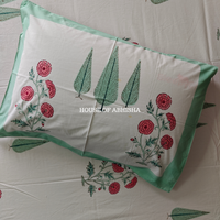 Saanjh Hand Block Premium Bedsheet Set