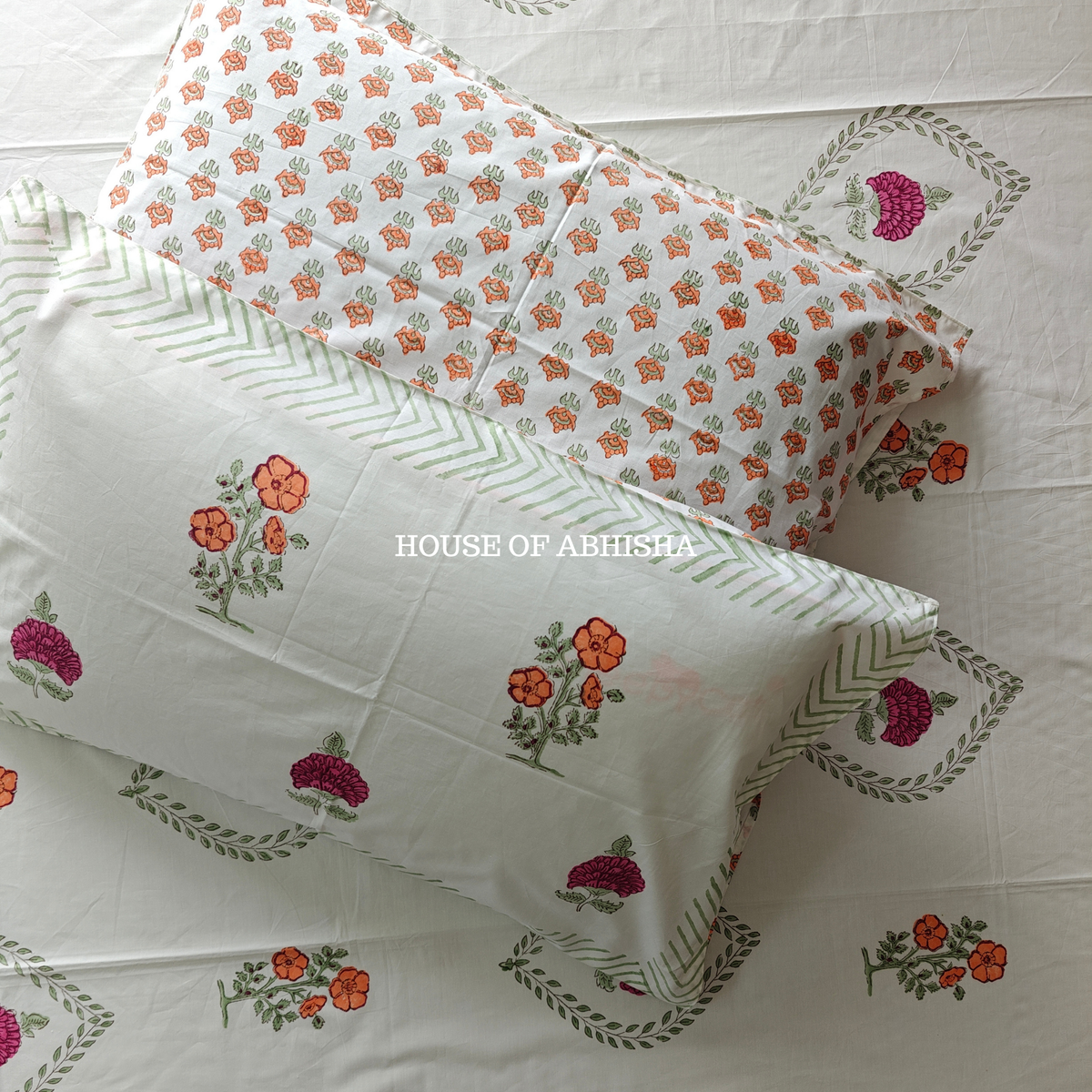 Riwaayat Hand Block Premium Bedsheet Set