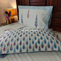 Basantika Hand Block Premium Bedsheet Set
