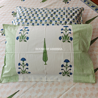 Phoolwari Hand Block Premium Bedsheet Set