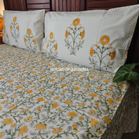 Guldasta Hand Block Premium Bedsheet Set