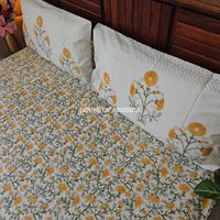 Guldasta Hand Block Premium Bedsheet Set