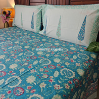 Mehfil Hand Block Premium Bedsheet Set