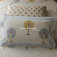 Palm Jumeirah Hand Block Premium Bedsheet Set