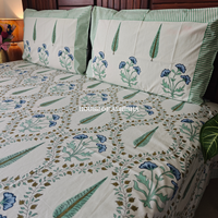 Noor Hand Block Premium Bedsheet Set