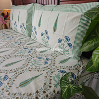 Noor Hand Block Premium Bedsheet Set