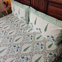 Noor Hand Block Premium Bedsheet Set