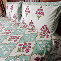 Gulnaar Hand Block Premium Bedsheet Set