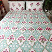 Gulnaar Hand Block Premium Bedsheet Set