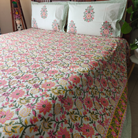 Bahar Hand Block Premium Bedsheet Set