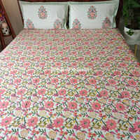 Bahar Hand Block Premium Bedsheet Set
