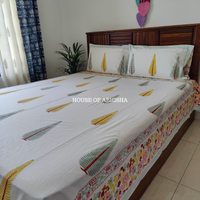 Madhuban Hand Block Premium Bedsheet Set