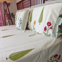 Bahar Hand Block Premium Bedsheet Set