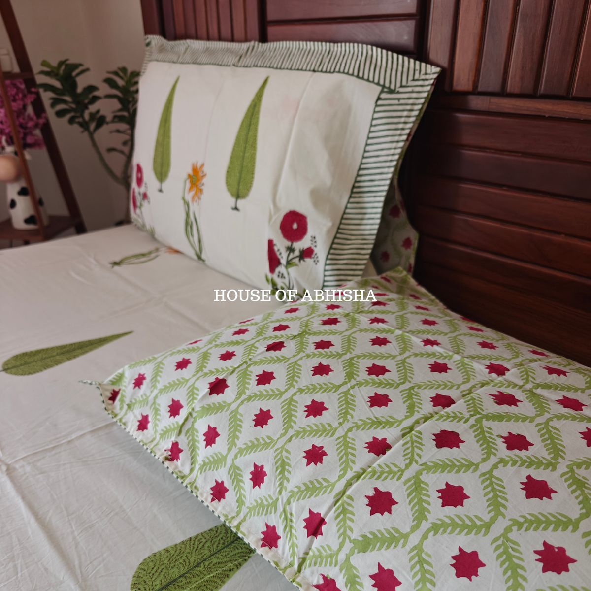 Bahar Hand Block Premium Bedsheet Set