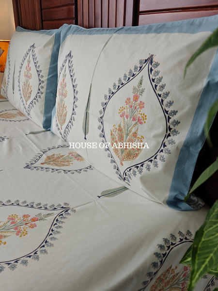 Gulshan Hand Block Premium Bedsheet Set