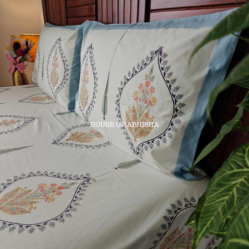 Gulshan Hand Block Premium Bedsheet Set