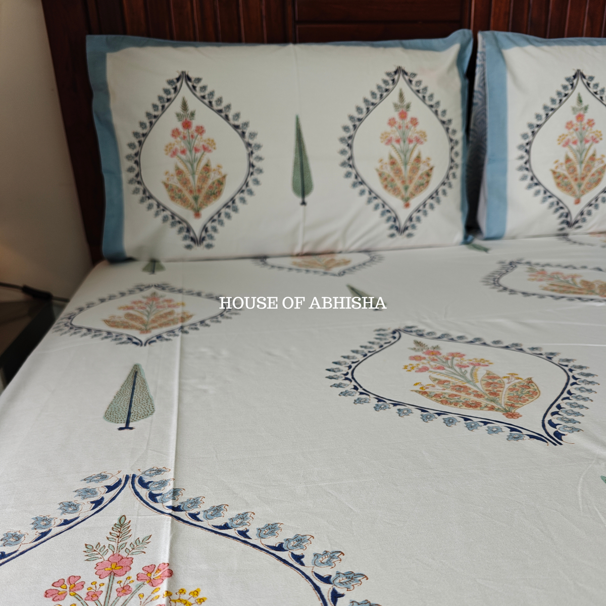 Gulshan Hand Block Premium Bedsheet Set