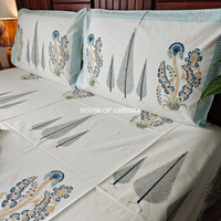 Madhumalti Hand Block Premium Bedsheet Set