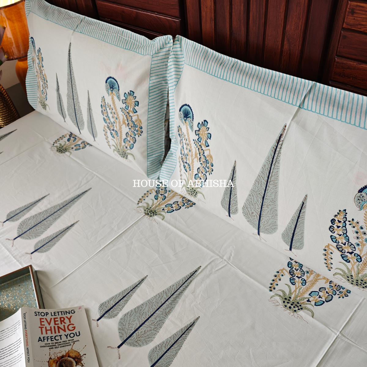 Madhumalti Hand Block Premium Bedsheet Set