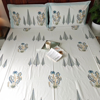 Madhumalti Hand Block Premium Bedsheet Set