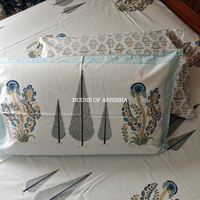 Madhumalti Hand Block Premium Bedsheet Set