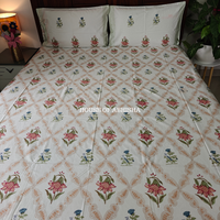 Hidden Garden Hand Block Premium Bedsheet Set