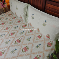 Hidden Garden Hand Block Premium Bedsheet Set