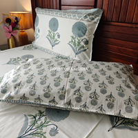 Rajnigandha Hand Block Premium Bedsheet Set