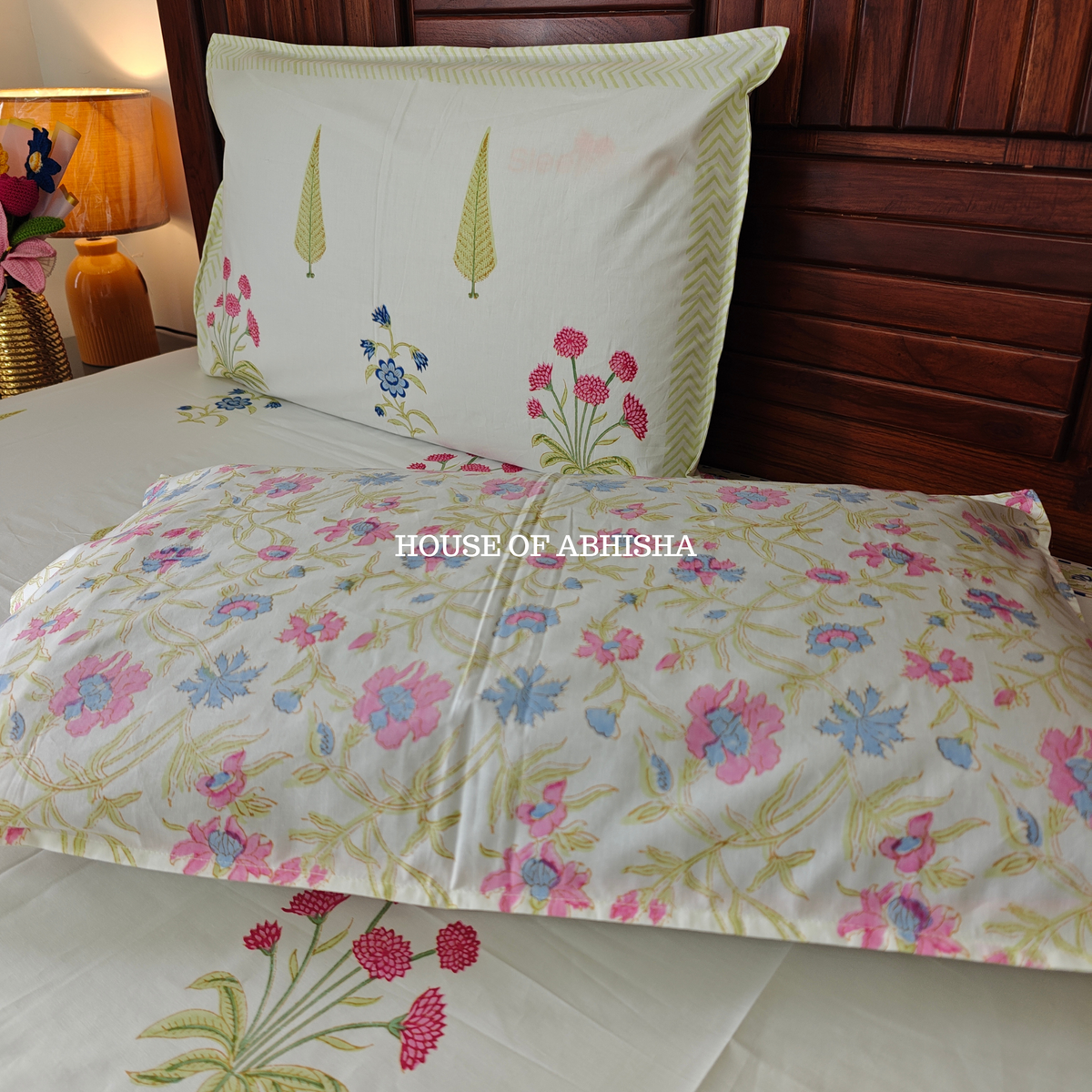 Gulzar Hand Block Premium Bedsheet Set