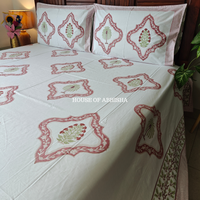 Rangoli Hand Block Premium Bedsheet Set