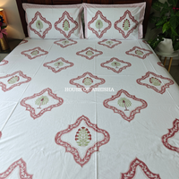Rangoli Hand Block Premium Bedsheet Set