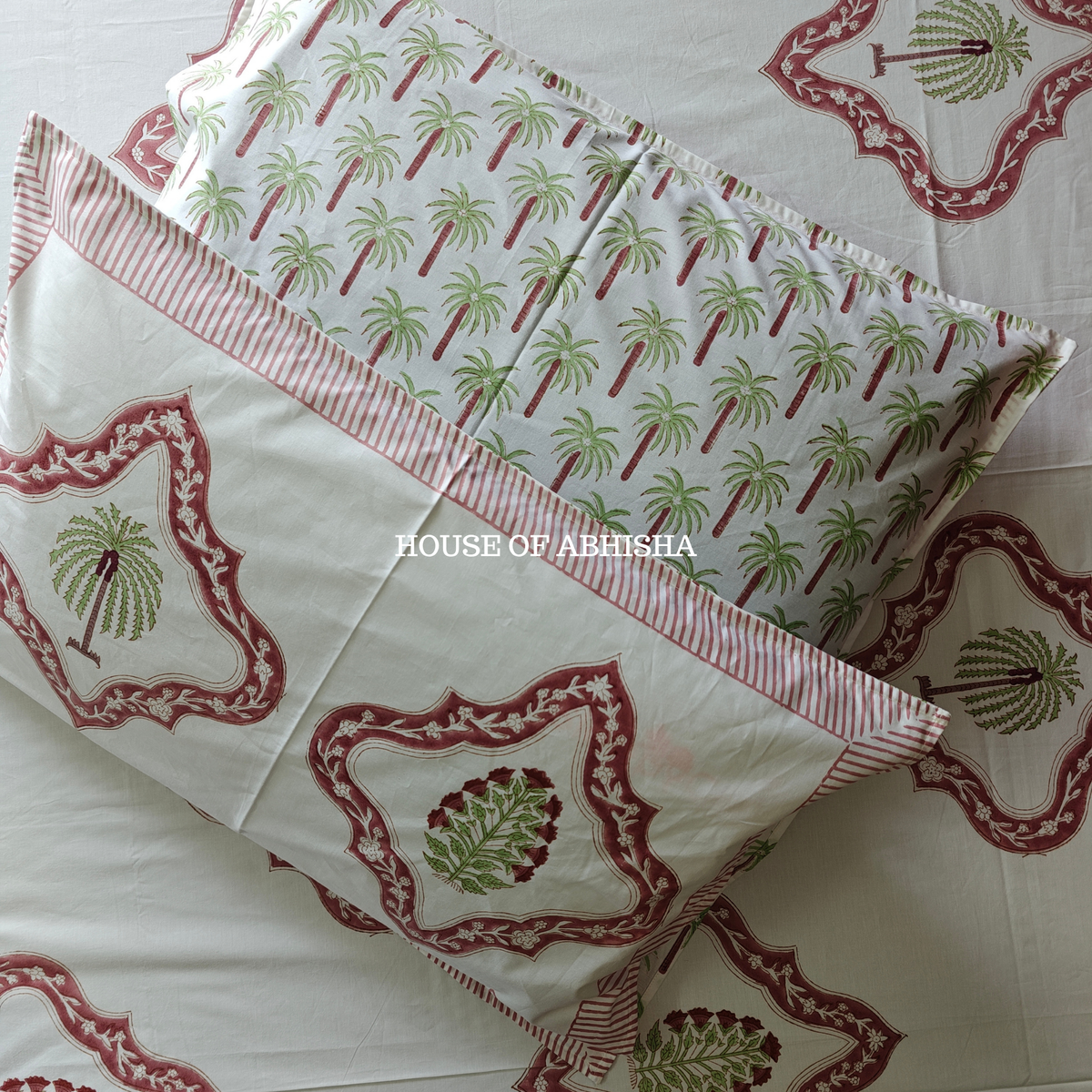 Rangoli Hand Block Premium Bedsheet Set