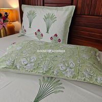 Miraaya Hand Block Premium Bedsheet Set