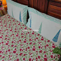 Bageecha Hand Block Premium Bedsheet Set