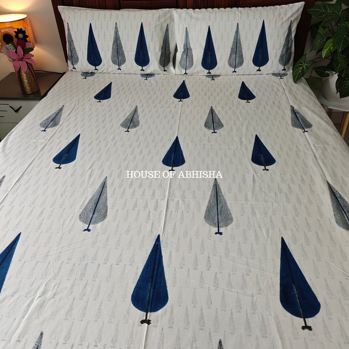 Royal Cyprus Hand Block Premium Bedsheet Set