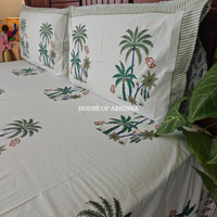 Tropicana Hand Block Premium Bedsheet Set
