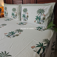 Tropicana Hand Block Premium Bedsheet Set
