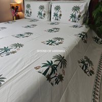 Tropicana Hand Block Premium Bedsheet Set
